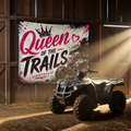 Queen of the Trails Sherpa Fleece Blanket | Women's ATV & UTV Throw Blanket | Dirtista