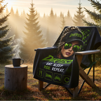 Dirtista "Eat. Sleep. Ride. Repeat." Sherpa Fleece Blanket | Women's ATV & UTV Throw Blanket