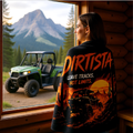 Dirtista "Leave Tracks. Not Limits." Sherpa Fleece Blanket | Desert Off-Road UTV Throw Blanket
