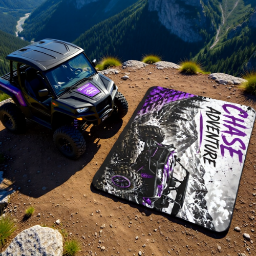 Chase Adventure Sherpa Fleece Blanket | Purple UTV Throw