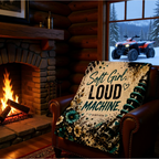 Soft Girl. Loud Machine. Sherpa Fleece Blanket | Women's Off-Road ATV & UTV Throw Blanket | Dirtista