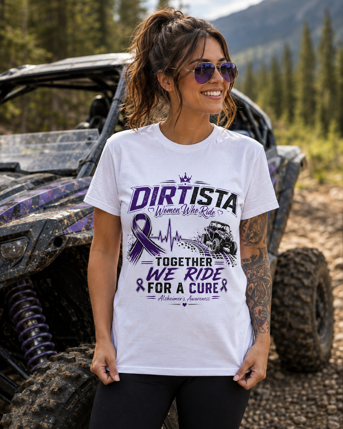 Together We Ride Alzheimer’s Awareness Women’s UTV T-Shirt | Dirtista