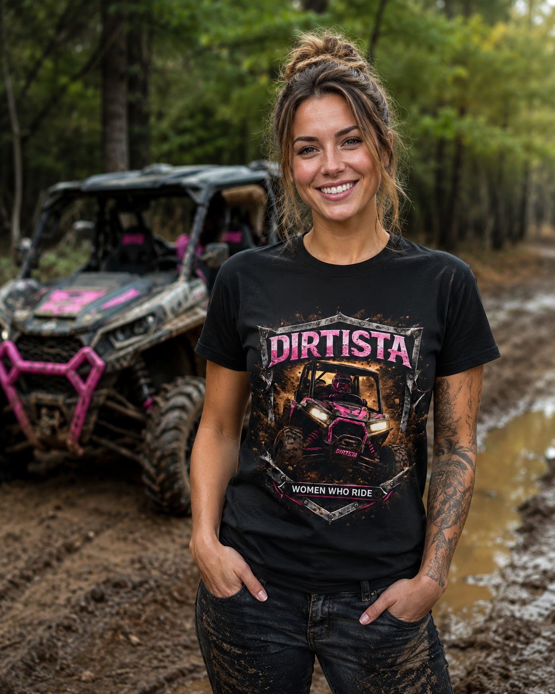 Dirtista Women Who Ride Shield Women’s UTV T-Shirt