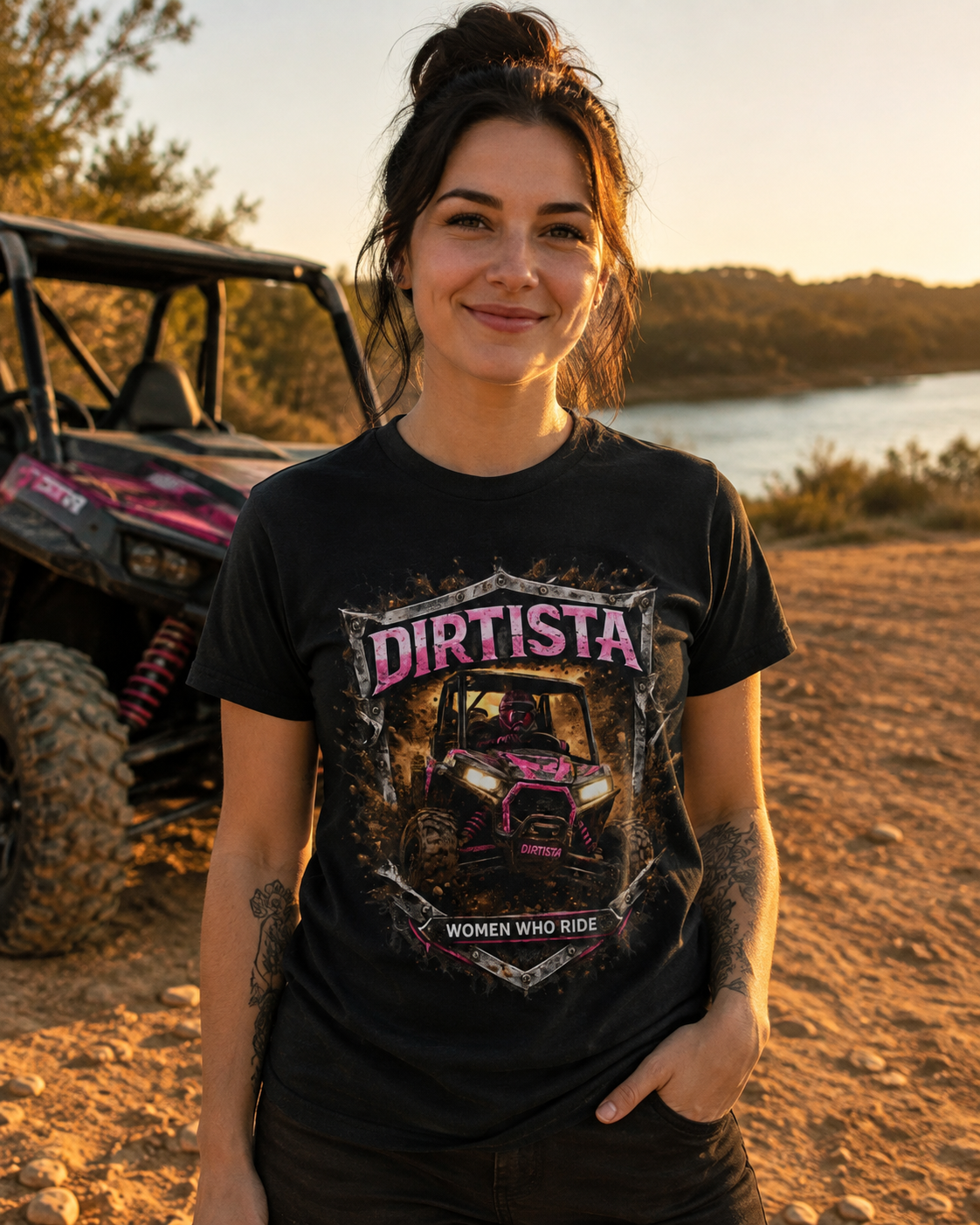 Dirtista Women Who Ride Shield Women’s UTV T-Shirt