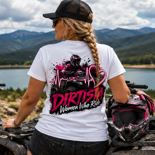 Heartbeat Rider Women’s ATV/UTV T-Shirt – Dirtista Women Who Ride