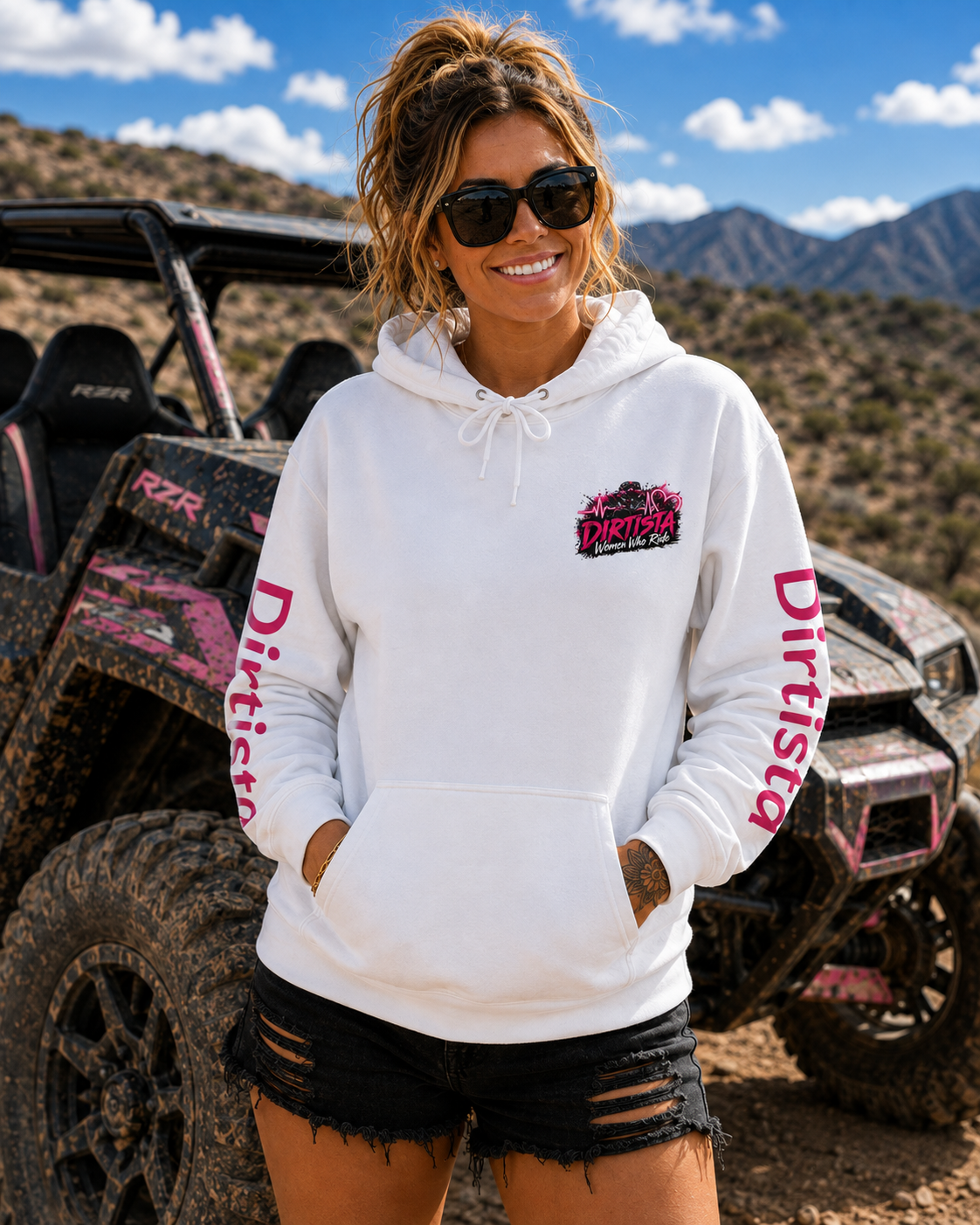 Heartbeat Rider Women’s ATV/UTV Hoodie – Dirtista Women Who Ride