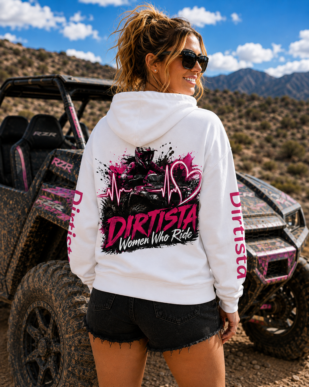 Heartbeat Rider Women’s ATV/UTV Hoodie – Dirtista Women Who Ride