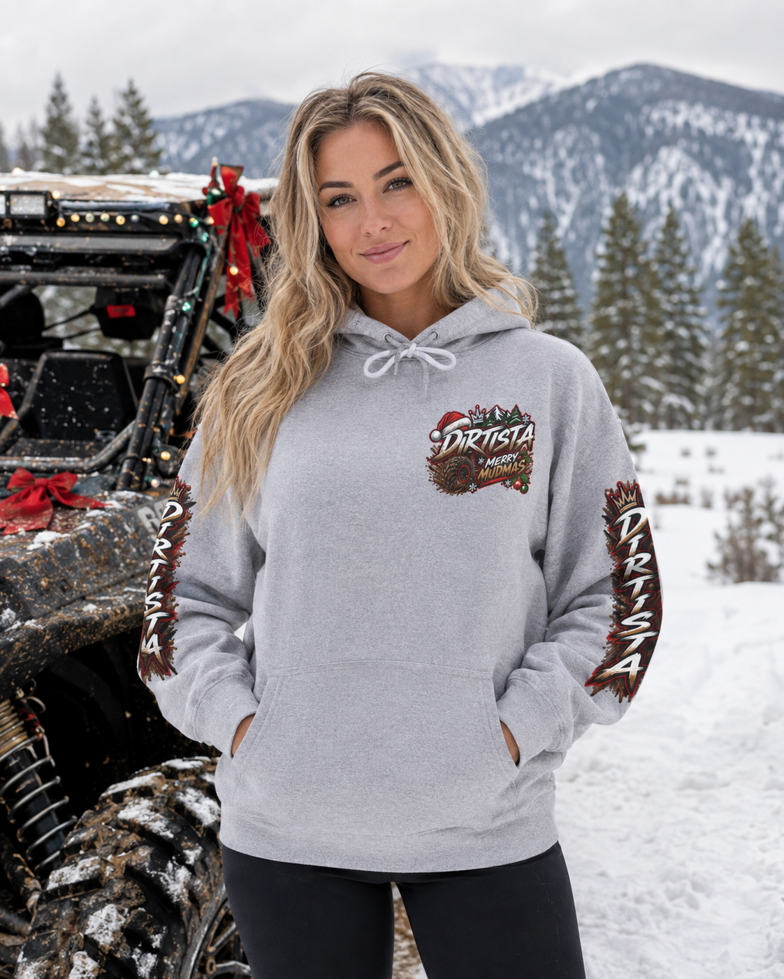 Santa’s Favorite Mud Queen Women’s UTV Christmas Hoodie – Dirtista