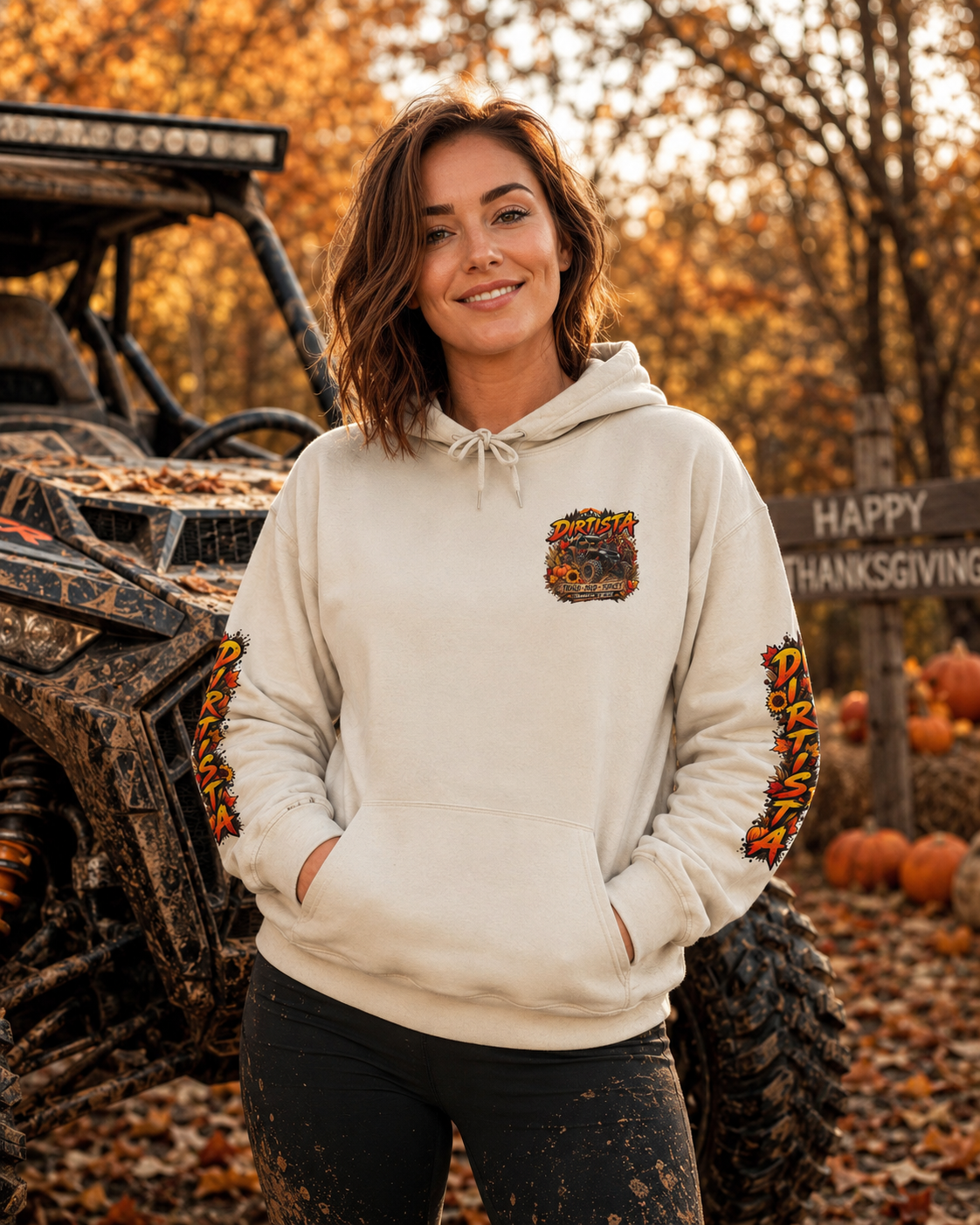 Gobble ’Til You Wobble Women’s UTV Thanksgiving Hoodie – Dirtista