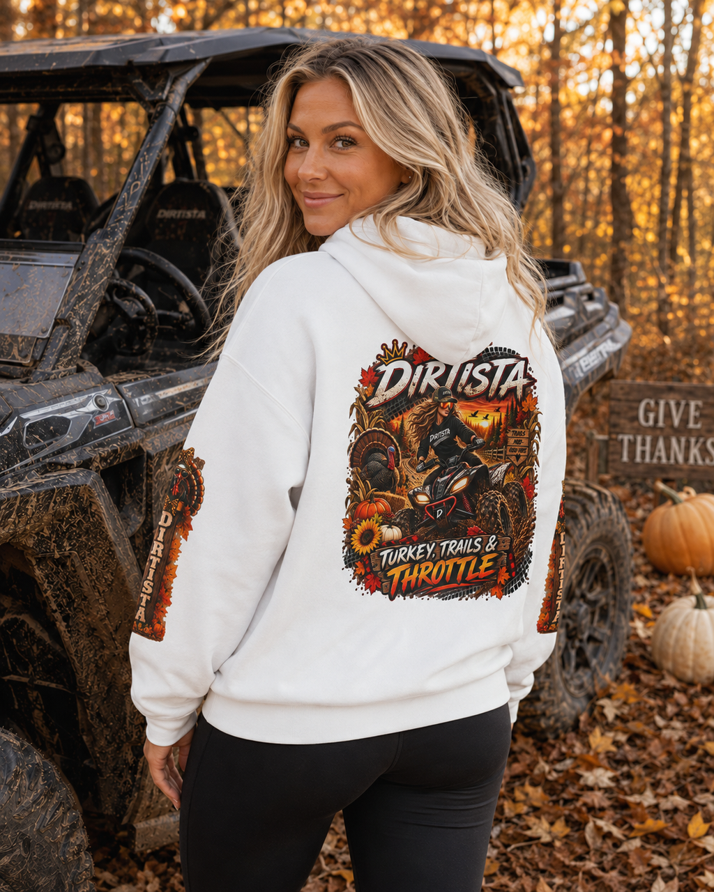 Turkey Trails & Throttle Women’s UTV Thanksgiving Hoodie – Dirtista