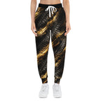 Gold Brushstroke Tire-Print Joggers