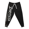 Joggers graphiques Dirtista – Survêtement noir de sport avec lettrage audacieux