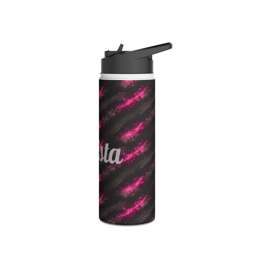 Dirtista Tire & Hot Pink Galaxy Stainless Steel Water Bottle