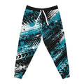 Pantalon de jogging imprimé all-over aztèque style grunge sarcelle et noir