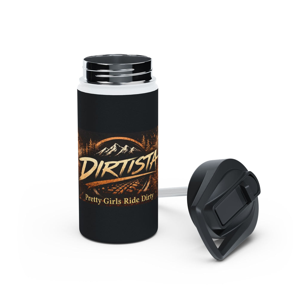 "Dirtista: Pretty Girls Ride Dirty" Off‑Road Stainless Steel Water Bottle