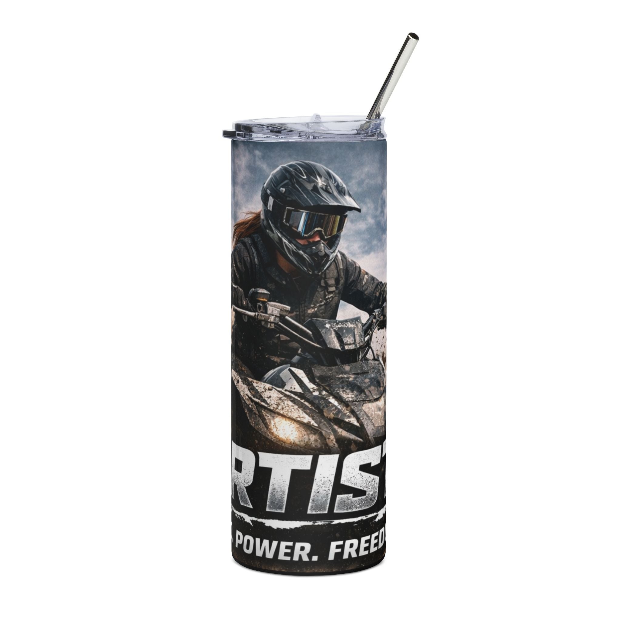 "Dirtista" Mud, Power & Freedom ATV - 20oz Stainless Steel Tumbler