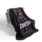 Dirtista "Freedom. Dirt. Adventure." Sherpa Fleece Blanket | Patriotic Women's ATV & UTV Throw Blanket