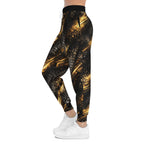 Gold Brushstroke Tire-Print Joggers