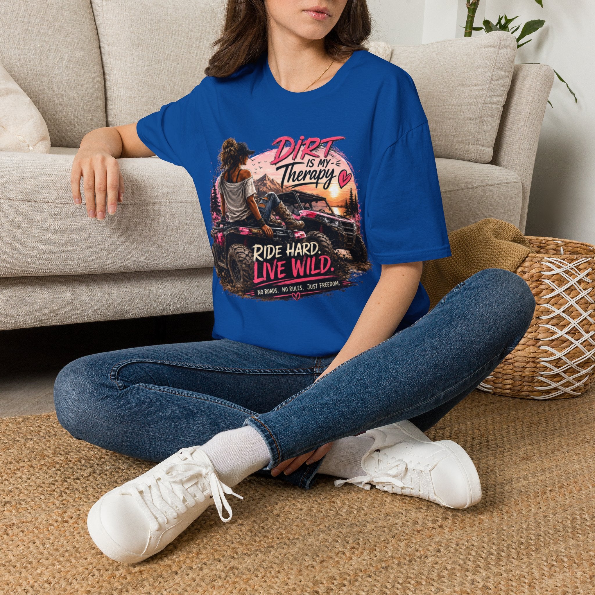 Dirt Is My Therapy T-Shirt — 'Ride Hard, Live Wild' Off-Road Adventure Tee