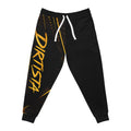Dirtstar Athletic Joggers — Black & Gold Racing Graphic Sweatpants