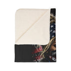 Dirtista "Freedom. Dirt. Adventure." Sherpa Fleece Blanket | Patriotic Women's ATV & UTV Throw Blanket