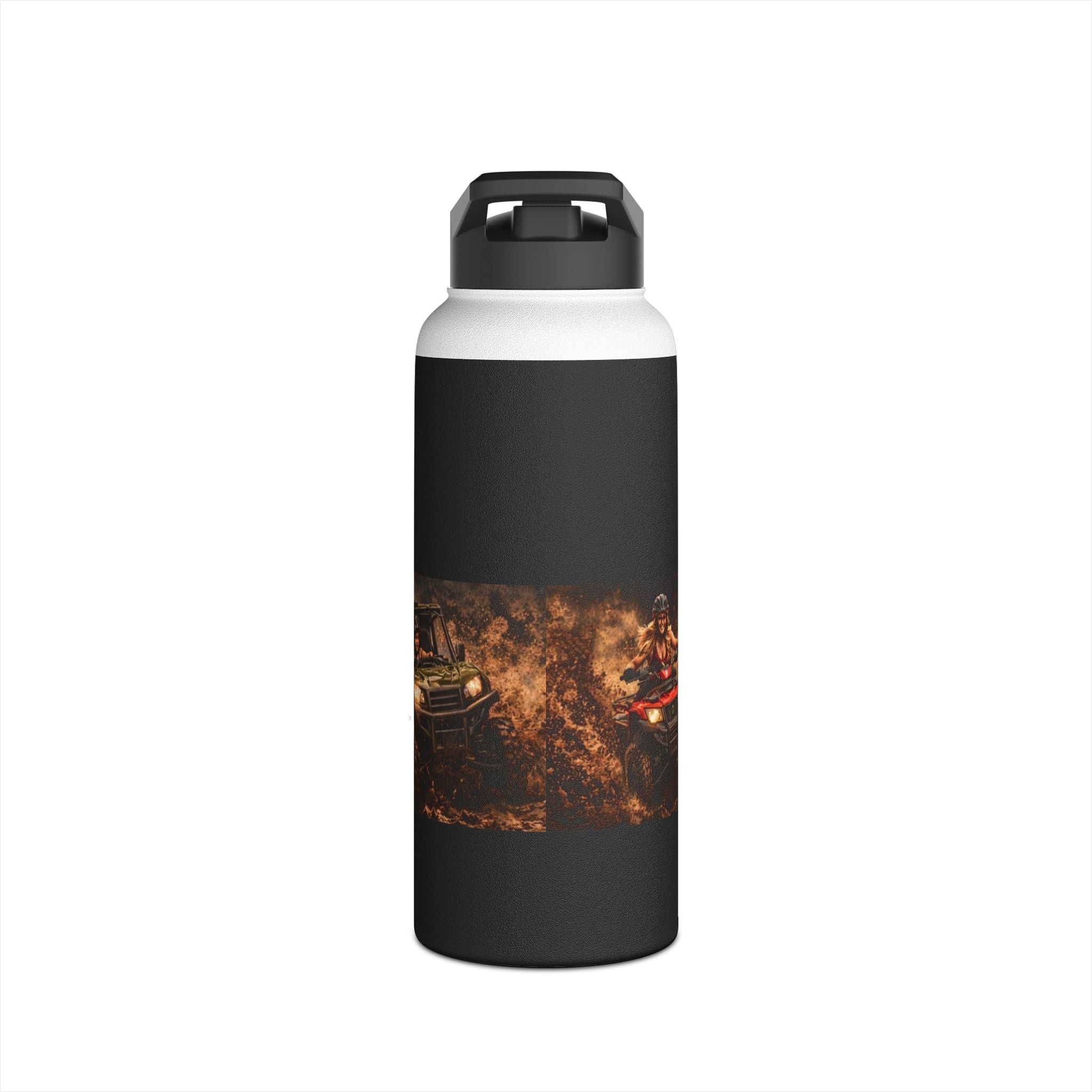 "Dirtista: Pretty Girls Ride Dirty" Off‑Road Stainless Steel Water Bottle