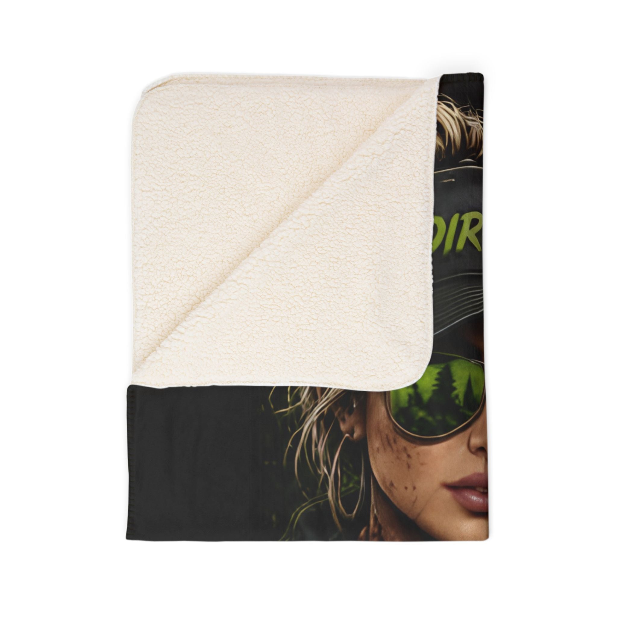 Dirtista "Eat. Sleep. Ride. Repeat." Sherpa Fleece Blanket | Women's ATV & UTV Throw Blanket