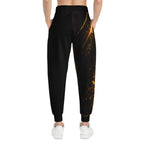 Dirtstar Athletic Joggers — Black & Gold Racing Graphic Sweatpants