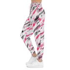 Pink Paint-Splash Athletic Joggers