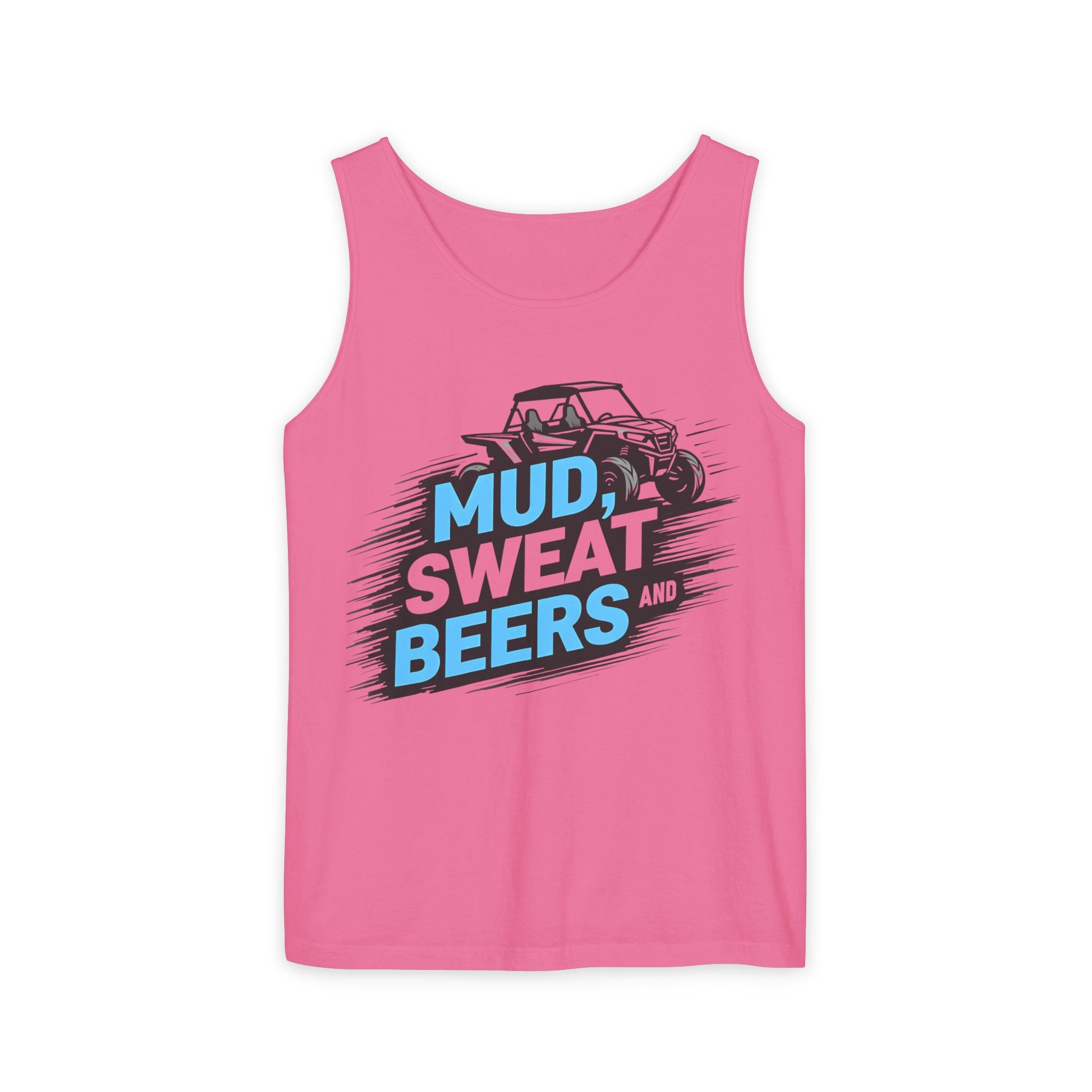 "Mud Sweat and Beers" Off‑Road Racing Graphic Tank Top for Truck & ATV Fans