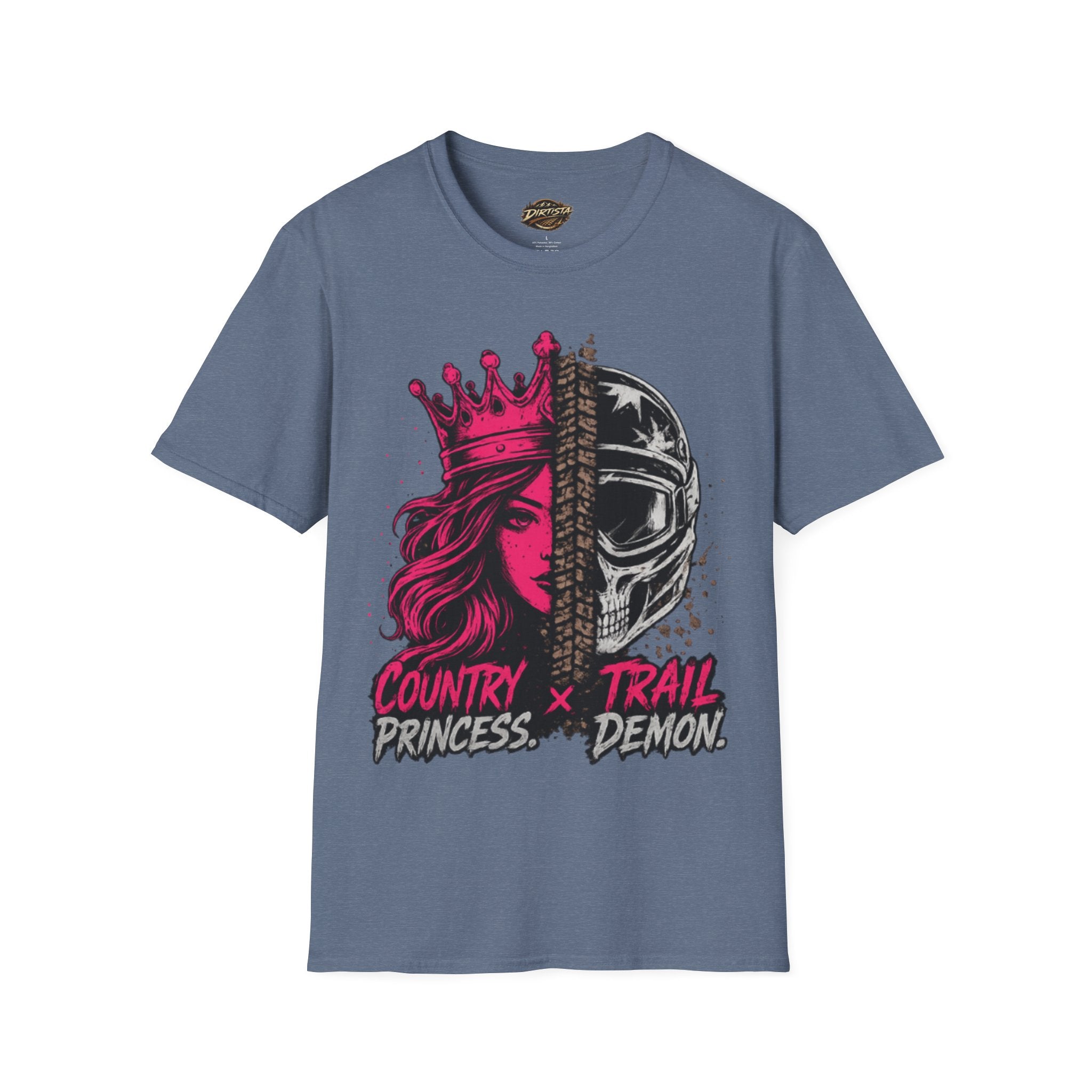 Country Princess x Skull Split-Face T-Shirt