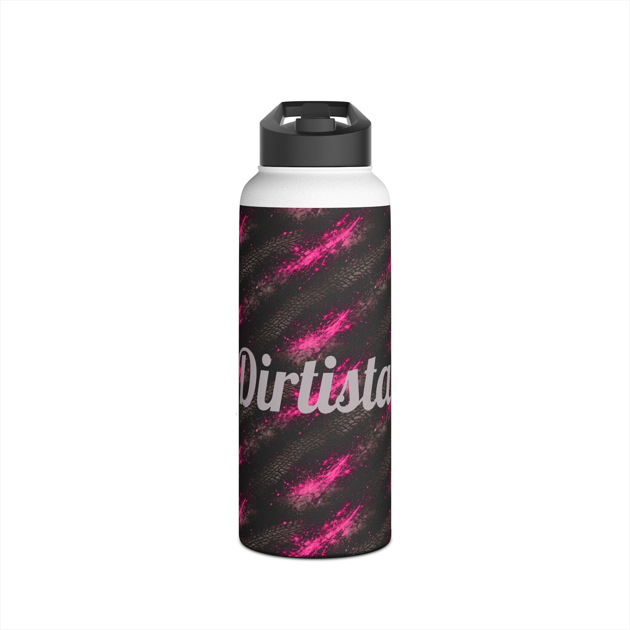 Dirtista Tire & Hot Pink Galaxy Stainless Steel Water Bottle