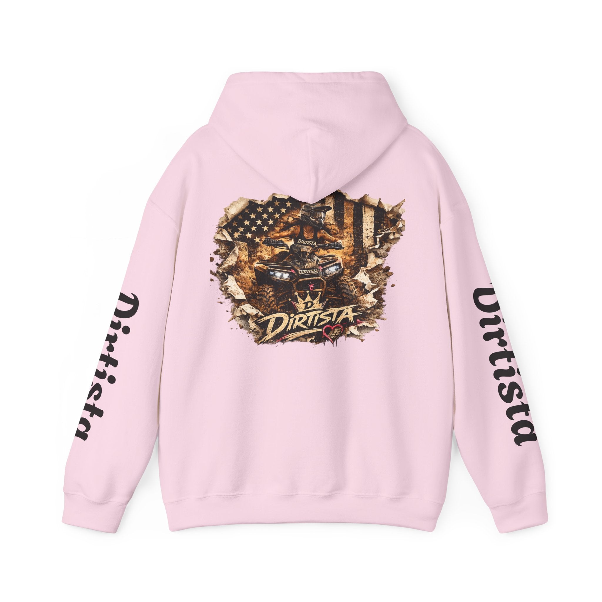 Dirtista Racing Hoodie — American Flag Off-Road Graphic Hooded Sweatshirt