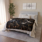 Built for the Wild Sherpa Blanket — Camo ATV & Deer Skull Fleece Throw