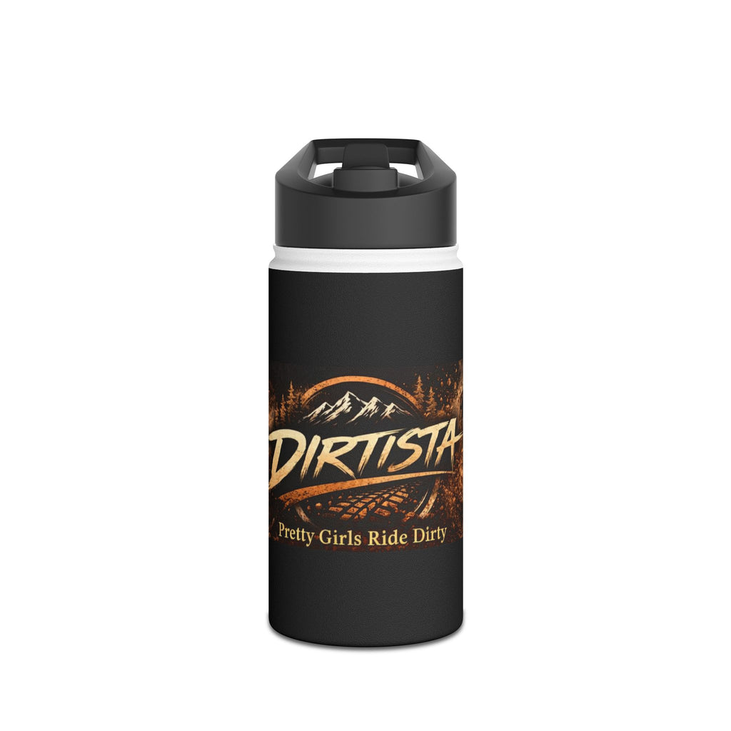 "Dirtista: Pretty Girls Ride Dirty" Off‑Road Stainless Steel Water Bottle