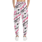 Pink Paint-Splash Athletic Joggers