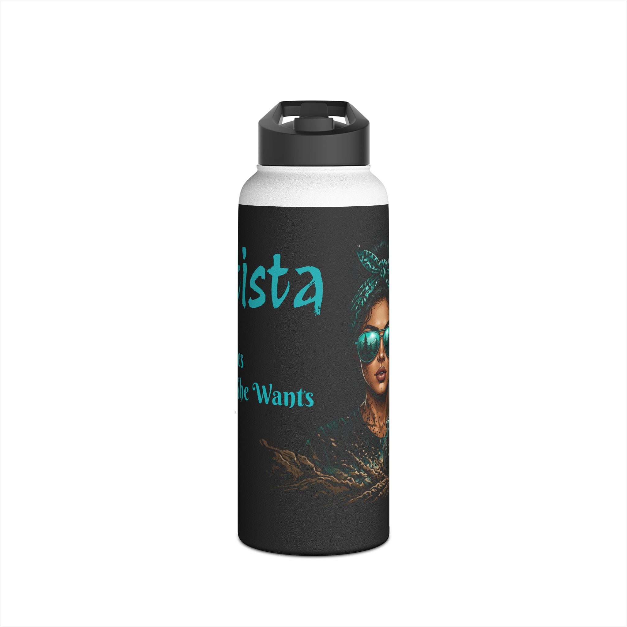 Dirtista Stainless Steel Water Bottle — 'She Rides Where She Wants'