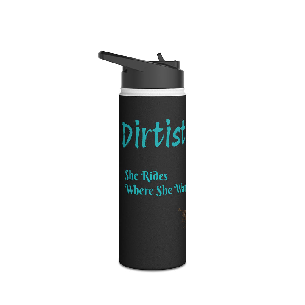 Dirtista Stainless Steel Water Bottle — 'She Rides Where She Wants'