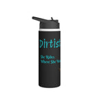 Dirtista Stainless Steel Water Bottle — 'She Rides Where She Wants'