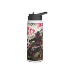 Motocross Queen Stainless Steel Water Bottle — 'Queen of the Trails' Pink Off‑Road Design