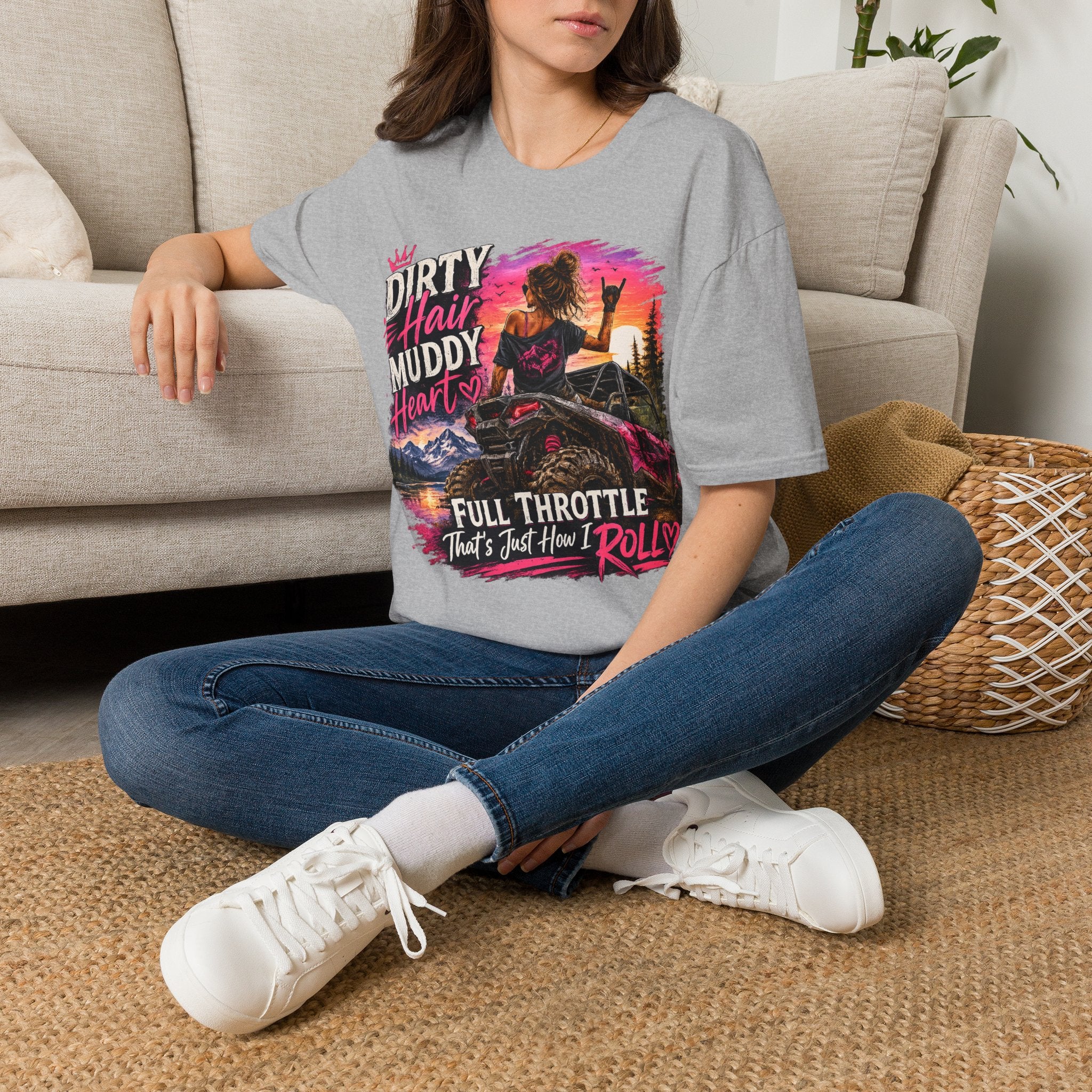 "Dirty Hair, Muddy Heart" Off-Road Girl Graphic Tee