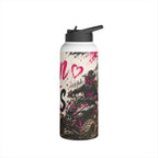 Motocross Queen Stainless Steel Water Bottle — 'Queen of the Trails' Pink Off‑Road Design