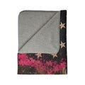 Distressed American Flag Sherpa Blanket with Pink Accent — Cozy Patriotic Throw