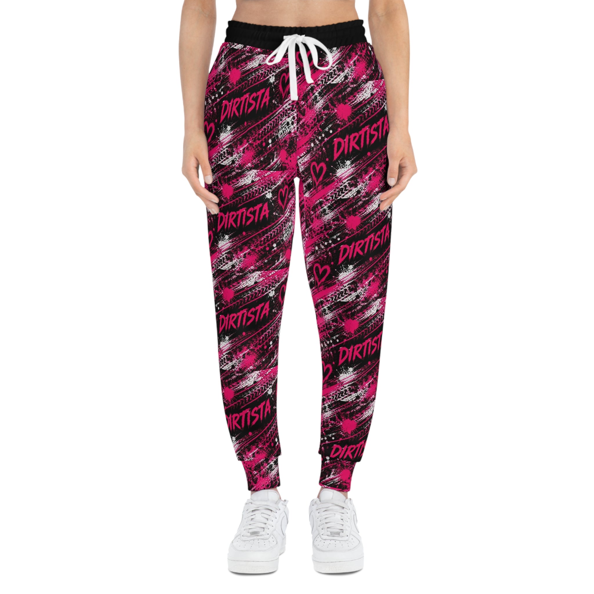 Pink Grunge "Dirtista" All-Over Print Joggers