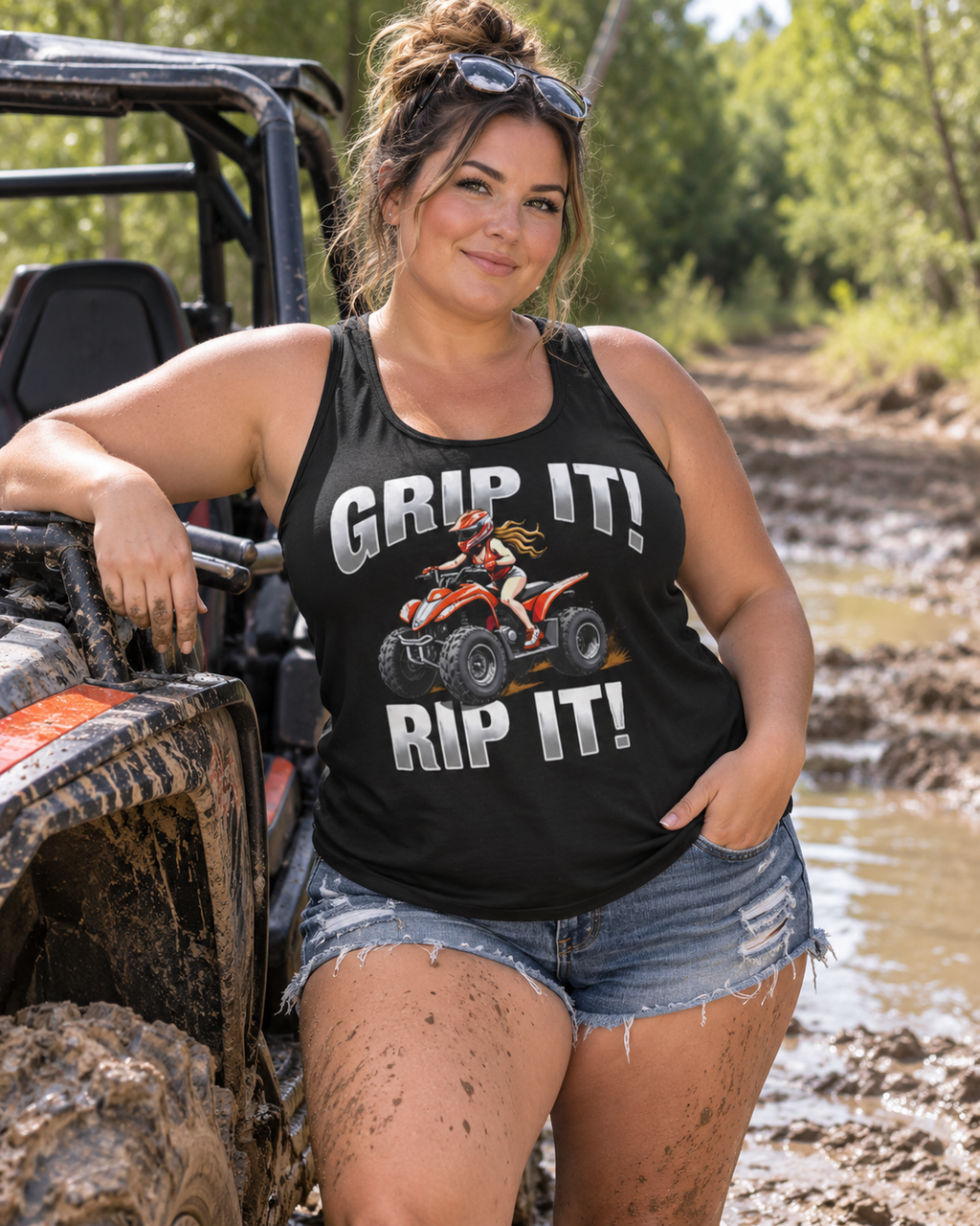 Grip It Rip It Women’s ATV/UTV Tank Top – Dirtista