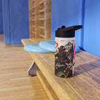 Motocross Queen Stainless Steel Water Bottle — 'Queen of the Trails' Pink Off‑Road Design
