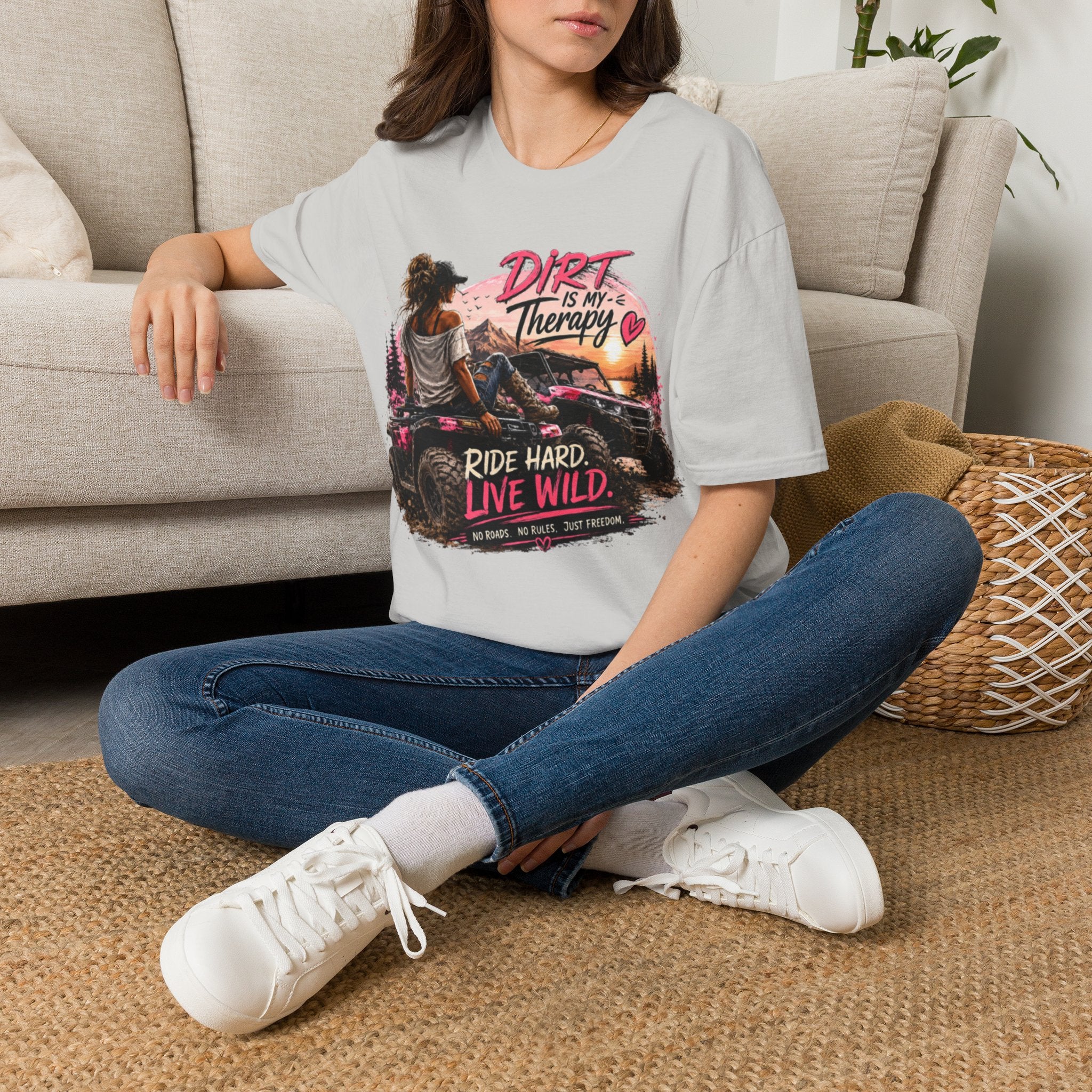Dirt Is My Therapy T-Shirt — 'Ride Hard, Live Wild' Off-Road Adventure Tee