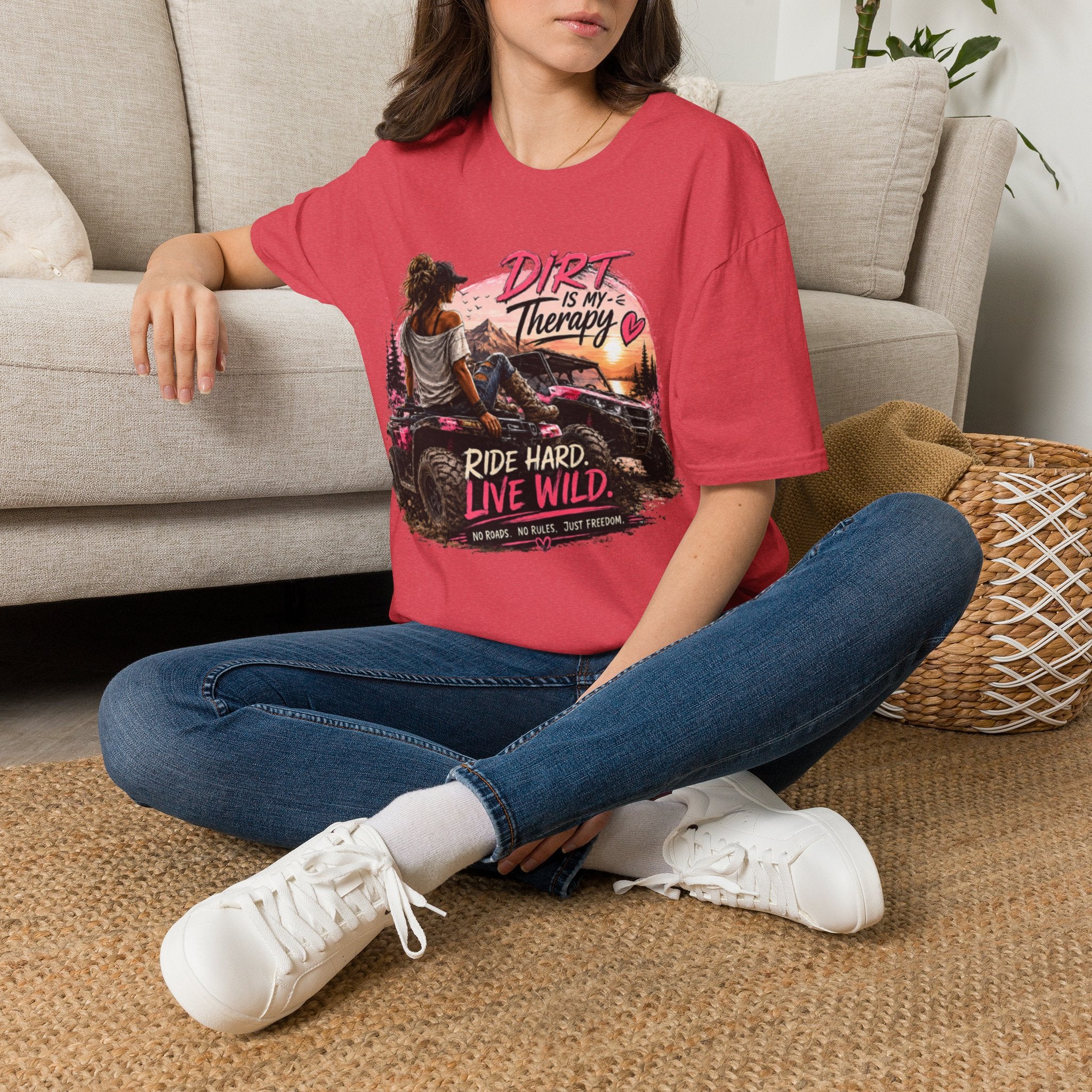 Dirt Is My Therapy T-Shirt — 'Ride Hard, Live Wild' Off-Road Adventure Tee