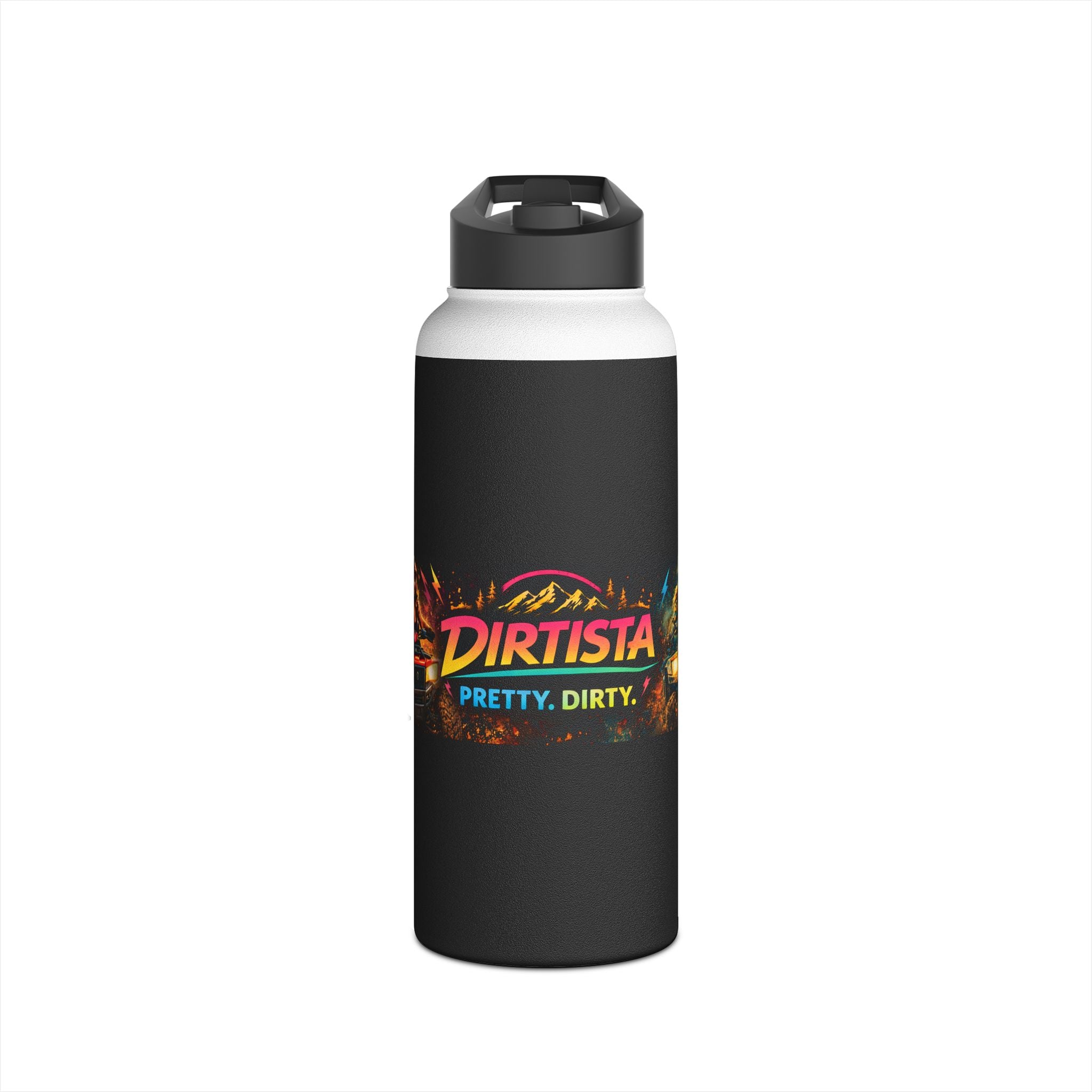Dirtista Stainless Steel Water Bottle — 'Pretty. Dirty.' Off-Road Adventure Bottle