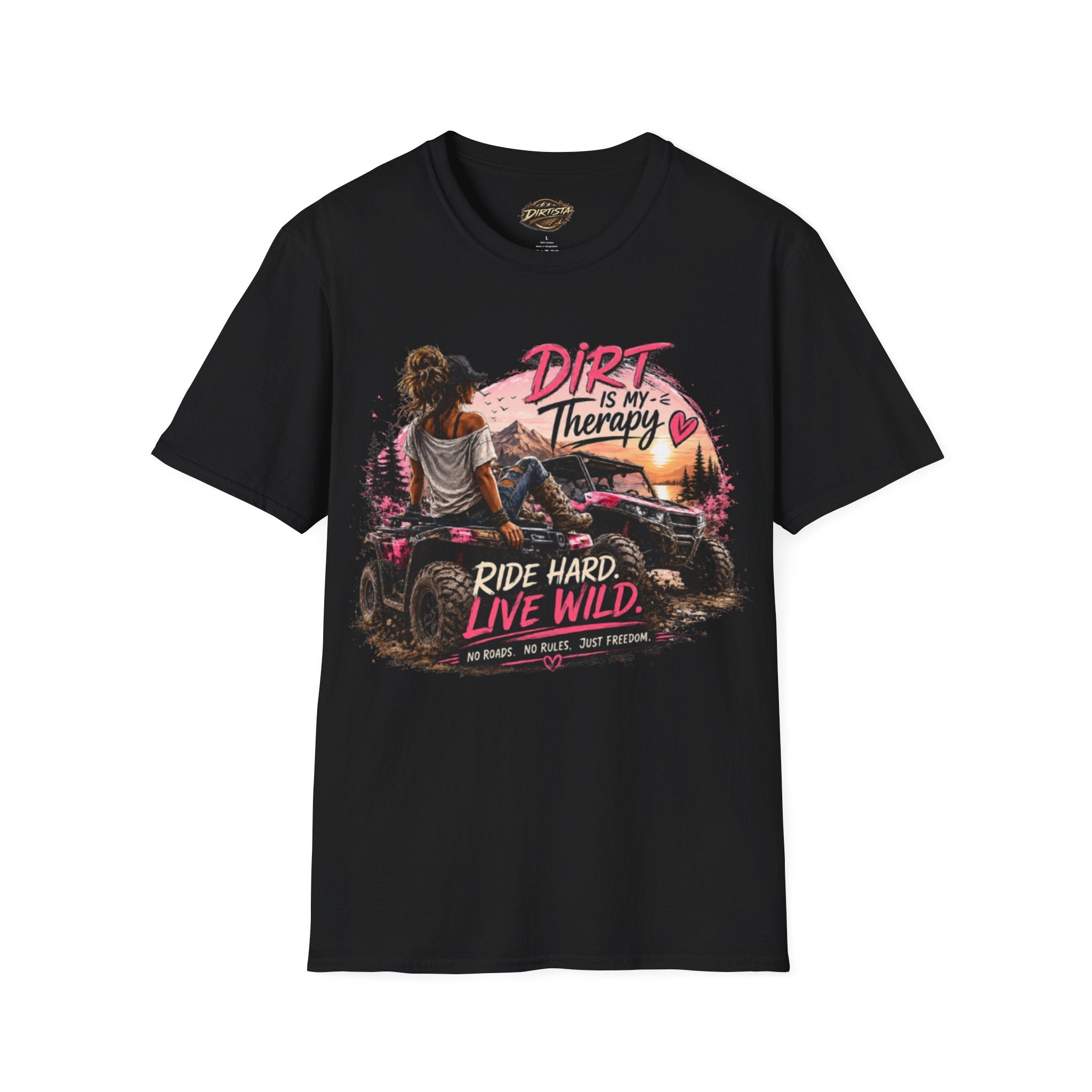 Dirt Is My Therapy T-Shirt — 'Ride Hard, Live Wild' Off-Road Adventure Tee